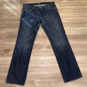 Seven For All Mankind Dojo Jeans Womens Sz 36 Tailorless Wide Leg Flare Stretch